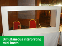Simultaneous interpreting mini booth